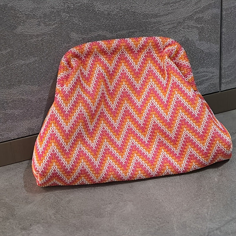 Beauty case portatile in maglia a grande capacità per trucchi e accessori