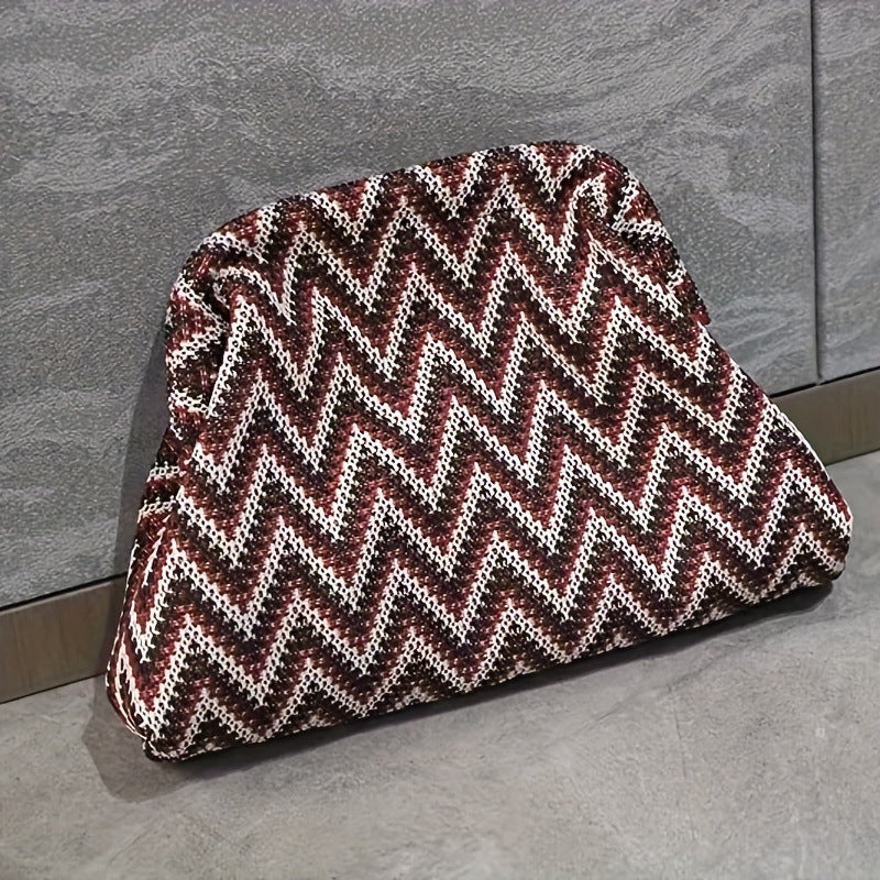 Beauty case portatile in maglia a grande capacità per trucchi e accessori
